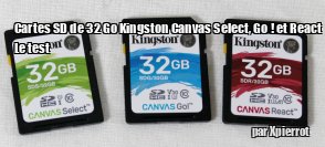 ZeDen teste les cartes SD de 32 Go Kingston Canvas Select, Go ! et React